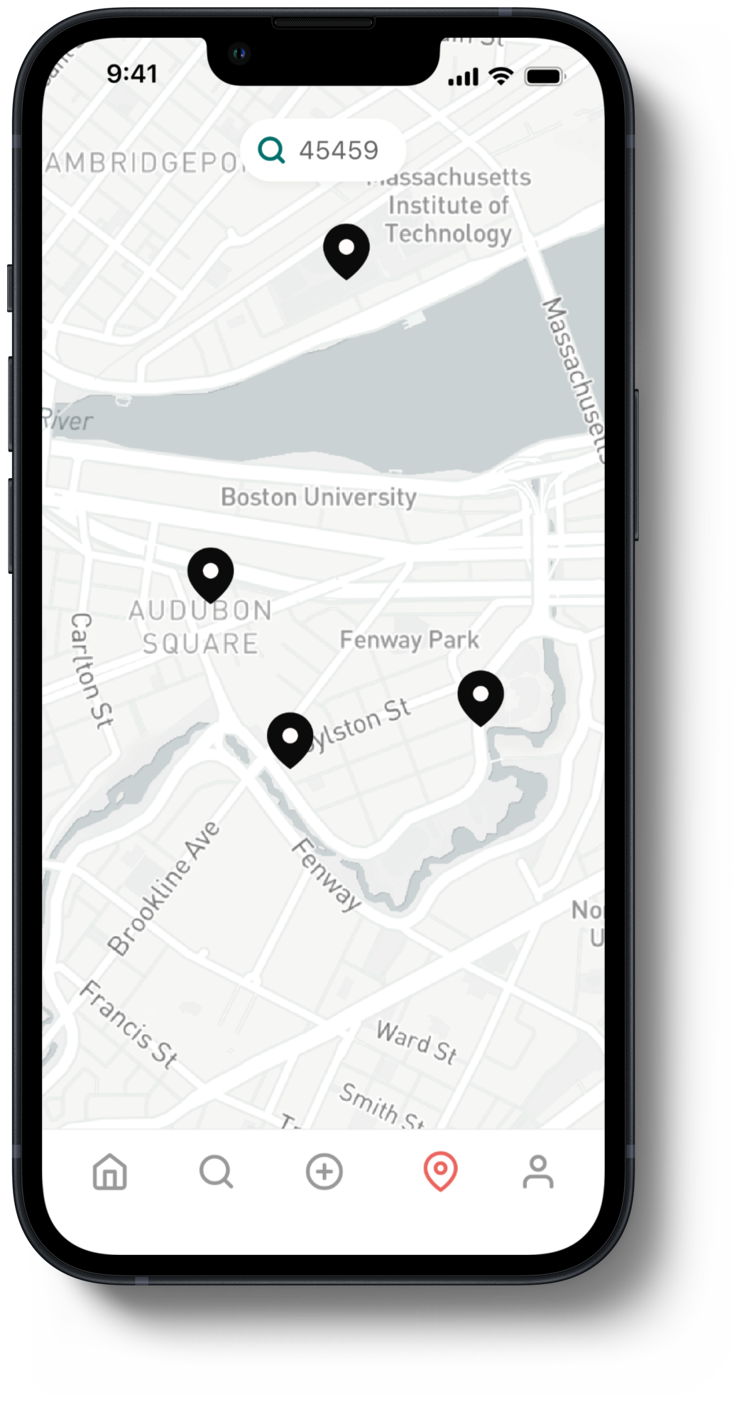 BiteMap restaurant map screen