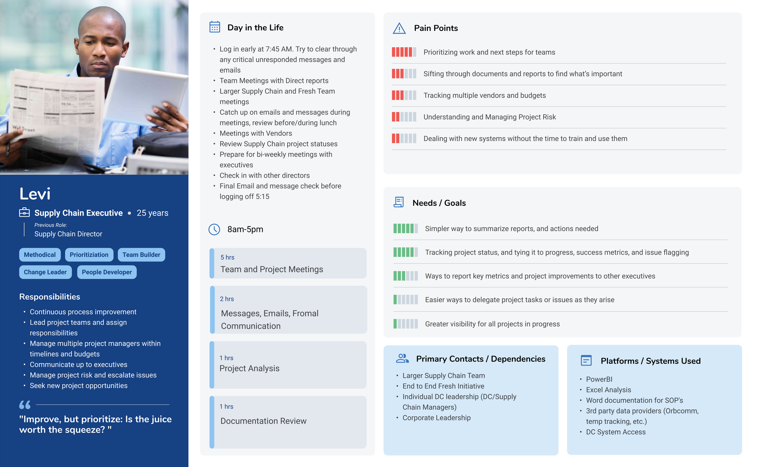 Supply chain executive persona